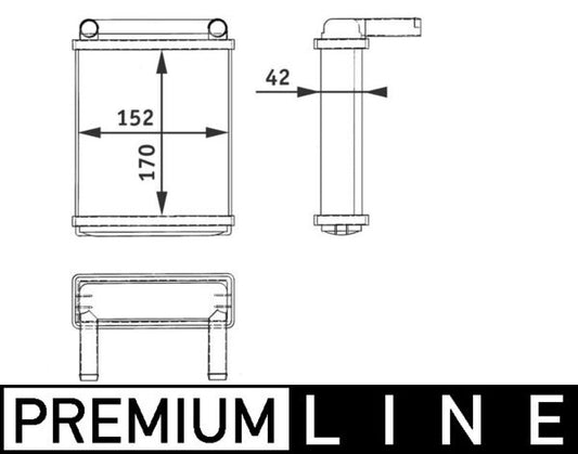 Mahle AH128000P - Heat Exchanger, interior heating