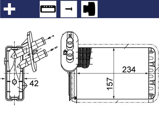 Mahle AH164000S - Heat Exchanger, interior heating
