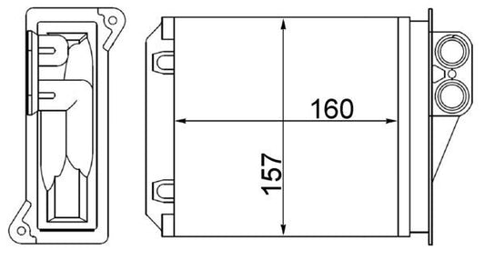 Mahle AH168000S - Heat Exchanger, interior heating