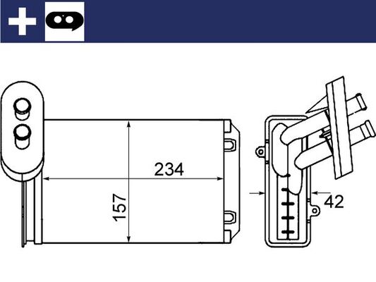 Mahle AH19000S - Heat Exchanger, interior heating
