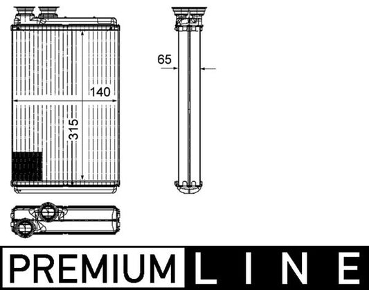 Mahle AH195000P - Heat Exchanger, interior heating