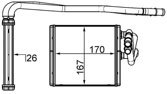 Mahle AH197000S - Heat Exchanger, interior heating