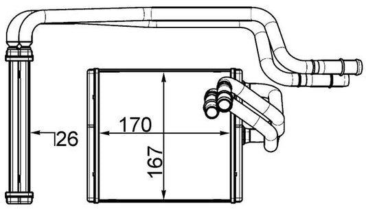 Mahle AH198000S - Heat Exchanger, interior heating