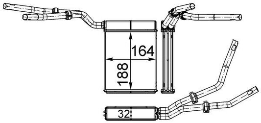 Mahle AH199000S - Heat Exchanger, interior heating
