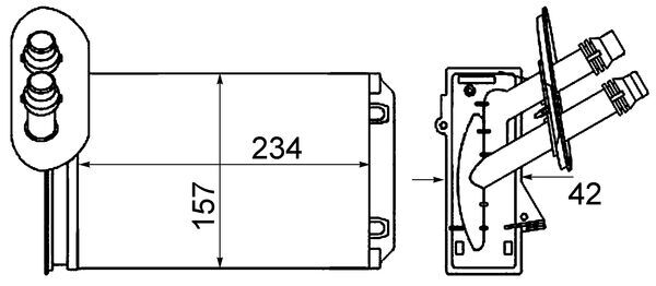 Mahle AH20000S - Heat Exchanger, interior heating
