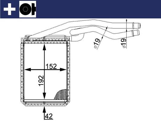 Mahle AH22000S - Heat Exchanger, interior heating