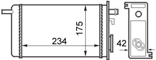 Mahle AH44000S - Heat Exchanger, interior heating