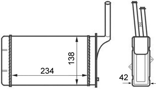 Mahle AH49000S - Heat Exchanger, interior heating