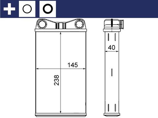 Mahle AH7000S - Heat Exchanger, interior heating