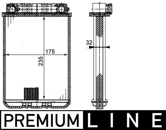 Mahle AH77000P - Heat Exchanger, interior heating