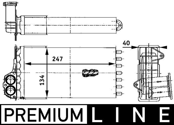 Mahle AH88000P - Heat Exchanger, interior heating