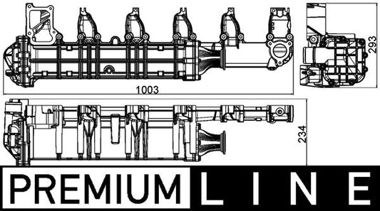Mahle CE13000P - Cooler, exhaust gas recirculation