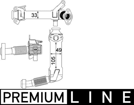 Mahle CE21000P - Cooler, exhaust gas recirculation
