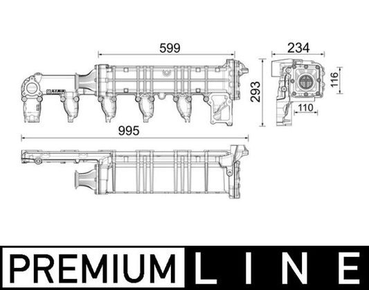 Mahle CE37000P - Cooler, exhaust gas recirculation