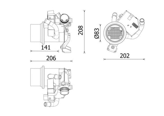 Mahle CE39000P - Cooler, exhaust gas recirculation