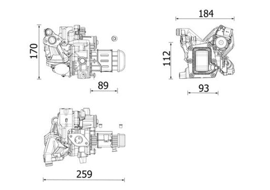 Mahle CE42000P - Cooler, exhaust gas recirculation