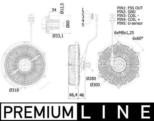 Mahle CFC236000P - Clutch, radiator fan