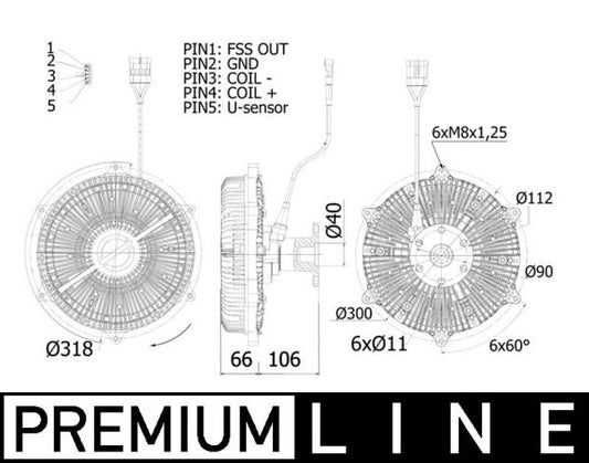 Mahle CFC237000P - Clutch, radiator fan