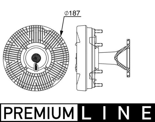 Mahle CFC248000P - Clutch, radiator fan