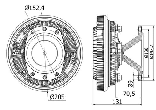 Mahle CFC42000S - Clutch, radiator fan