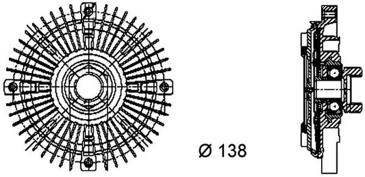 Mahle CFC61000P - Clutch, radiator fan