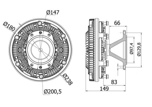 Mahle CFC8000S - Clutch, radiator fan