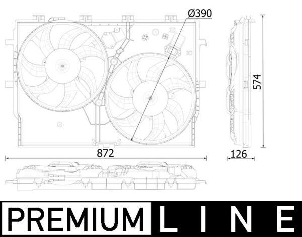 Mahle CFF551000P - Fan, engine cooling