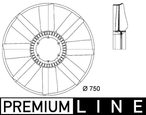 Mahle CFW23000P - Fan Wheel, engine cooling