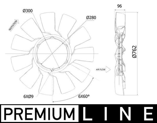 Mahle CFW86000P - Fan Wheel, engine cooling