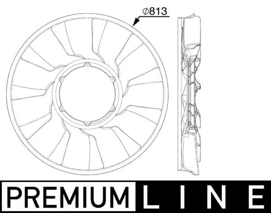 Mahle CFW87000P - Fan Wheel, engine cooling
