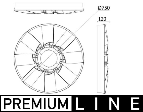 Mahle CFW94000P - Fan Wheel, engine cooling
