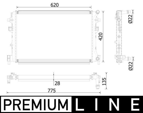 Mahle CIR38000P - Low Temperature Cooler, charge air cooler