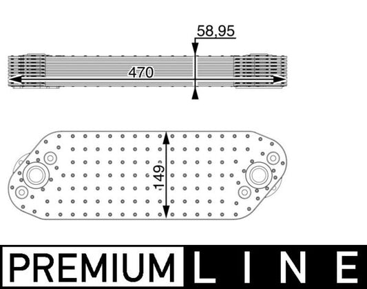 Mahle CLC16000P - Oil Cooler, engine oil