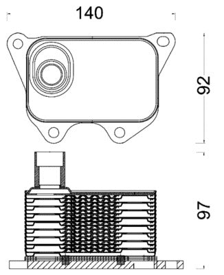 Mahle CLC185000S - Oil Cooler, engine oil