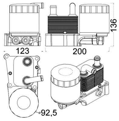 Mahle CLC191000S - Oil Cooler, engine oil