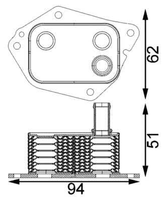 Mahle CLC199000S - Oil Cooler, engine oil
