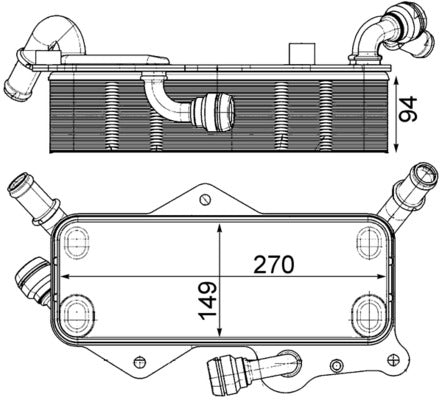 Mahle CLC218000P - Oil Cooler, automatic transmission