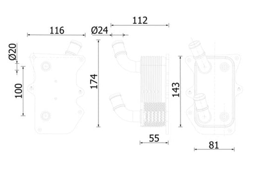 Mahle CLC276000S - Oil Cooler, engine oil