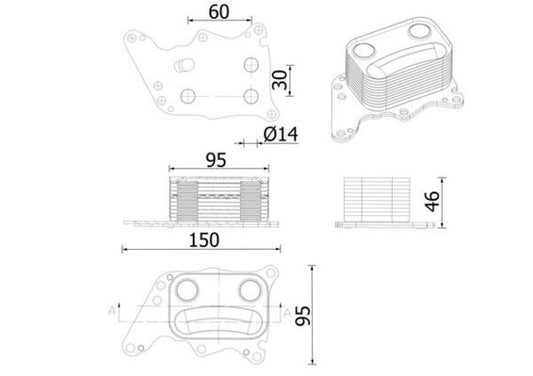 Mahle CLC278000S - Oil Cooler, engine oil