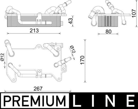 Mahle CLC284000P - Oil Cooler, automatic transmission
