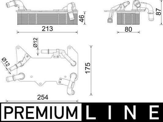 Mahle CLC287000P - Oil Cooler, automatic transmission