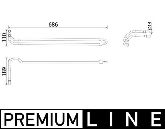Mahle CLC95000P - Oil Cooler, steering