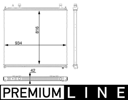 Mahle CR105000P - Low Temperature Cooler, charge air cooler