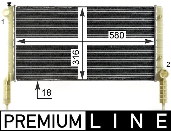 Mahle CR1991000P - Radiator, engine cooling