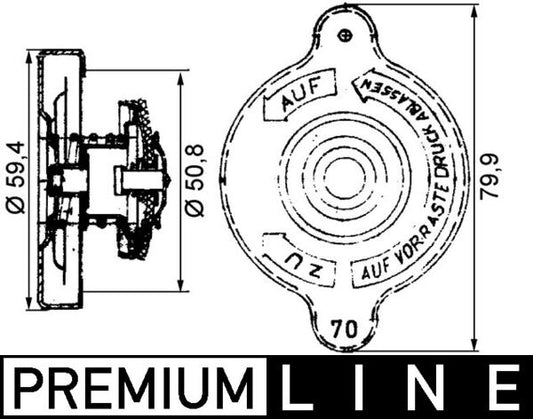 Mahle CRB15000P - Cap, radiator