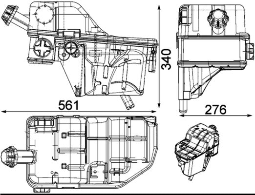 Mahle CRT33000S - Expansion Tank, coolant