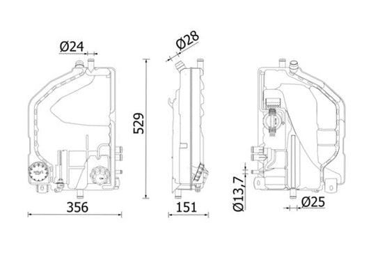 Mahle CRT6000S - Expansion Tank, coolant