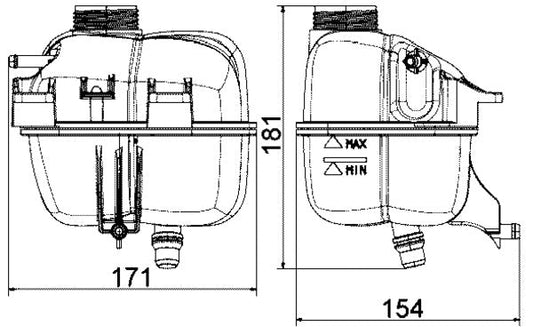 Mahle CRT87001S - Expansion Tank, coolant