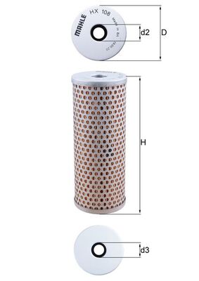 Mahle HX108 - Hydraulic Filter, steering