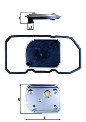 Mahle HX158D - Hydraulic Filter, automatic transmission